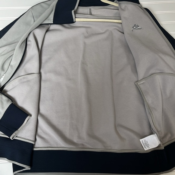 Mens Nike Track Jacket Full zip size Large Cotton blend grey/navy - Picture 13 of 15